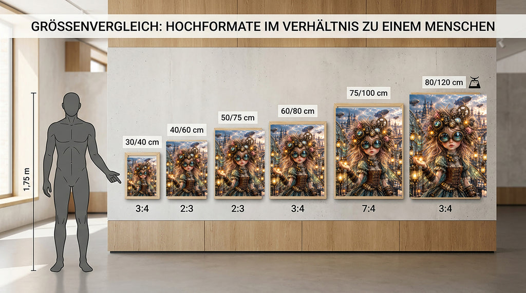 Steampunk Laternenfee – Magisches Wandbild fürs Kinderzimmer