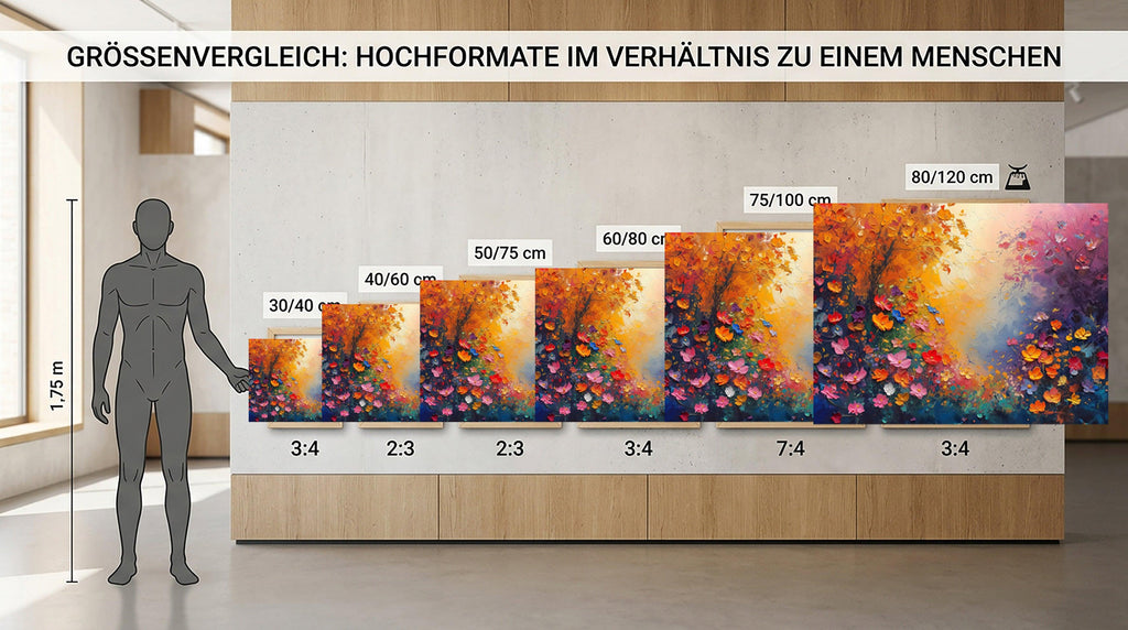 Wandbild Blumen Spachteltechnik Nr. 8 Kunstdruck auf Leinwand