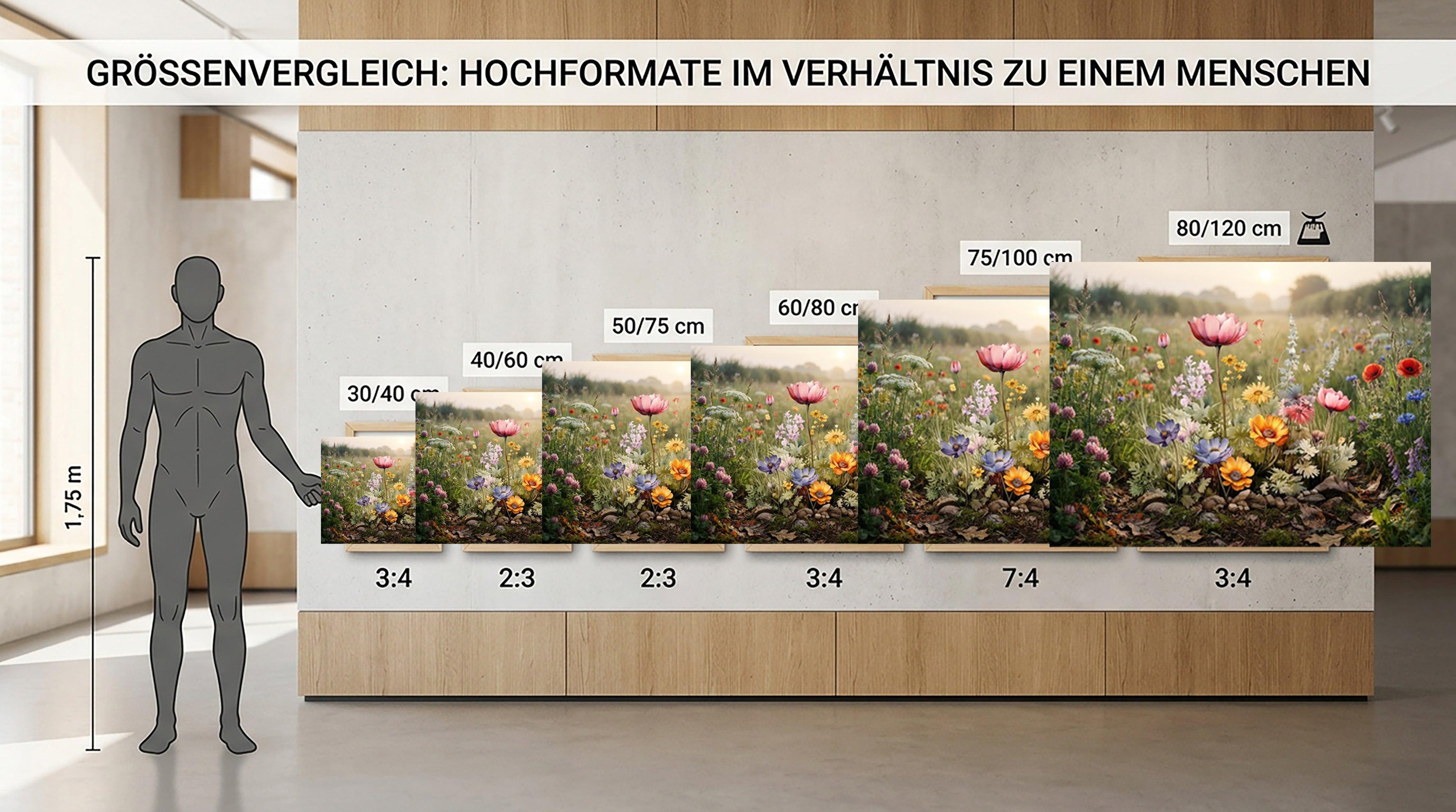 Wandbild Blumenwiese Nr. 12 Kunstdruck auf Leinwand