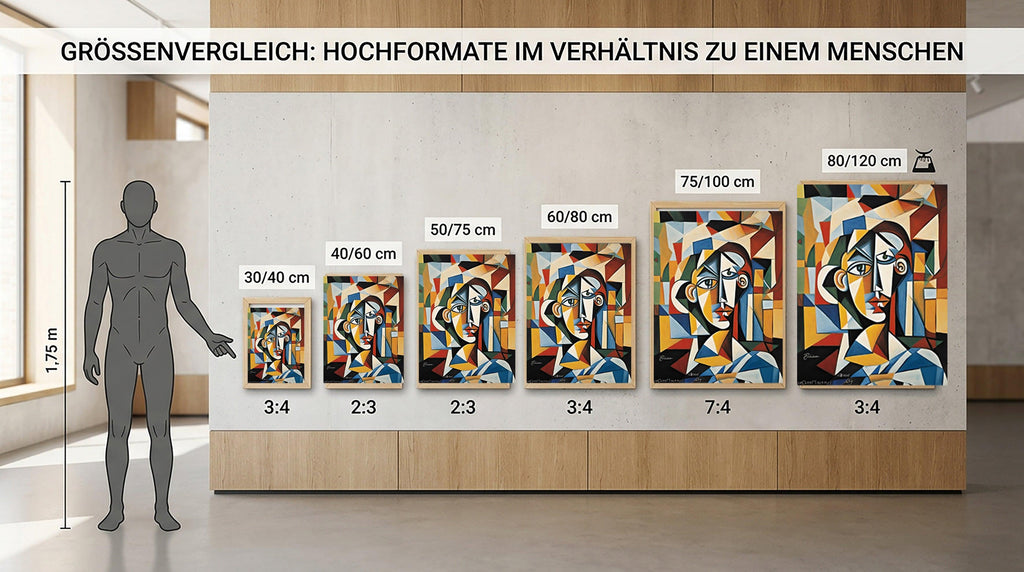 Wandbild Kubistisches Frauenportrait Picasso Style Kunstdruck auf Leinwand