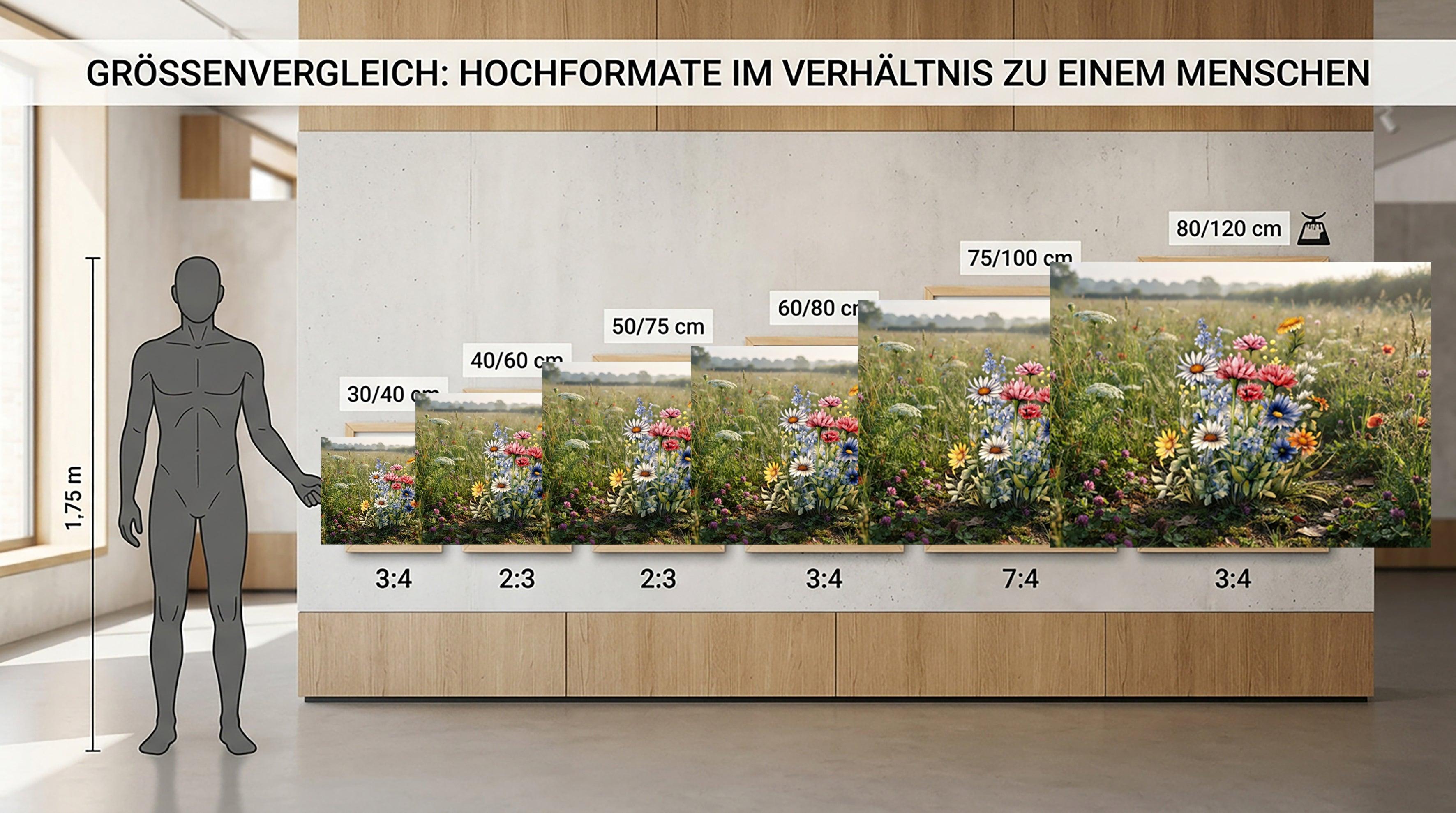 Wandbild Blumenwiese Nr. 8 Kunstdruck auf Leinwand