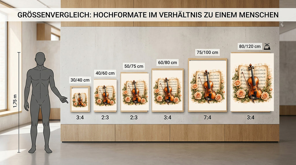 Wandbild Romantische Violine 11 Kunstdruck auf Leinwand