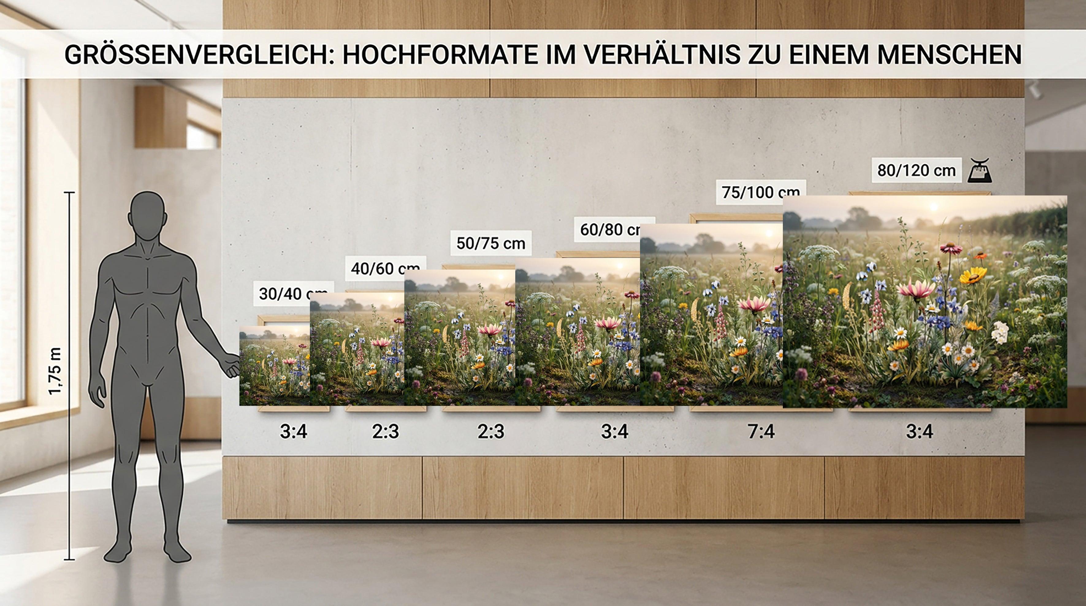 Wandbild Blumenwiese Nr. 11 Kunstdruck auf Leinwand