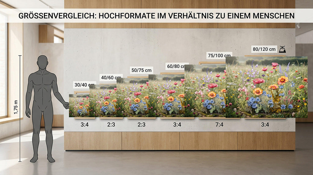 Wandbild Blumenwiese Nr. 2 Kunstdruck auf Leinwand