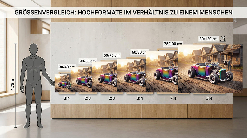 Wandbild Hot Rods 4 Kunstdruck auf Leinwand
