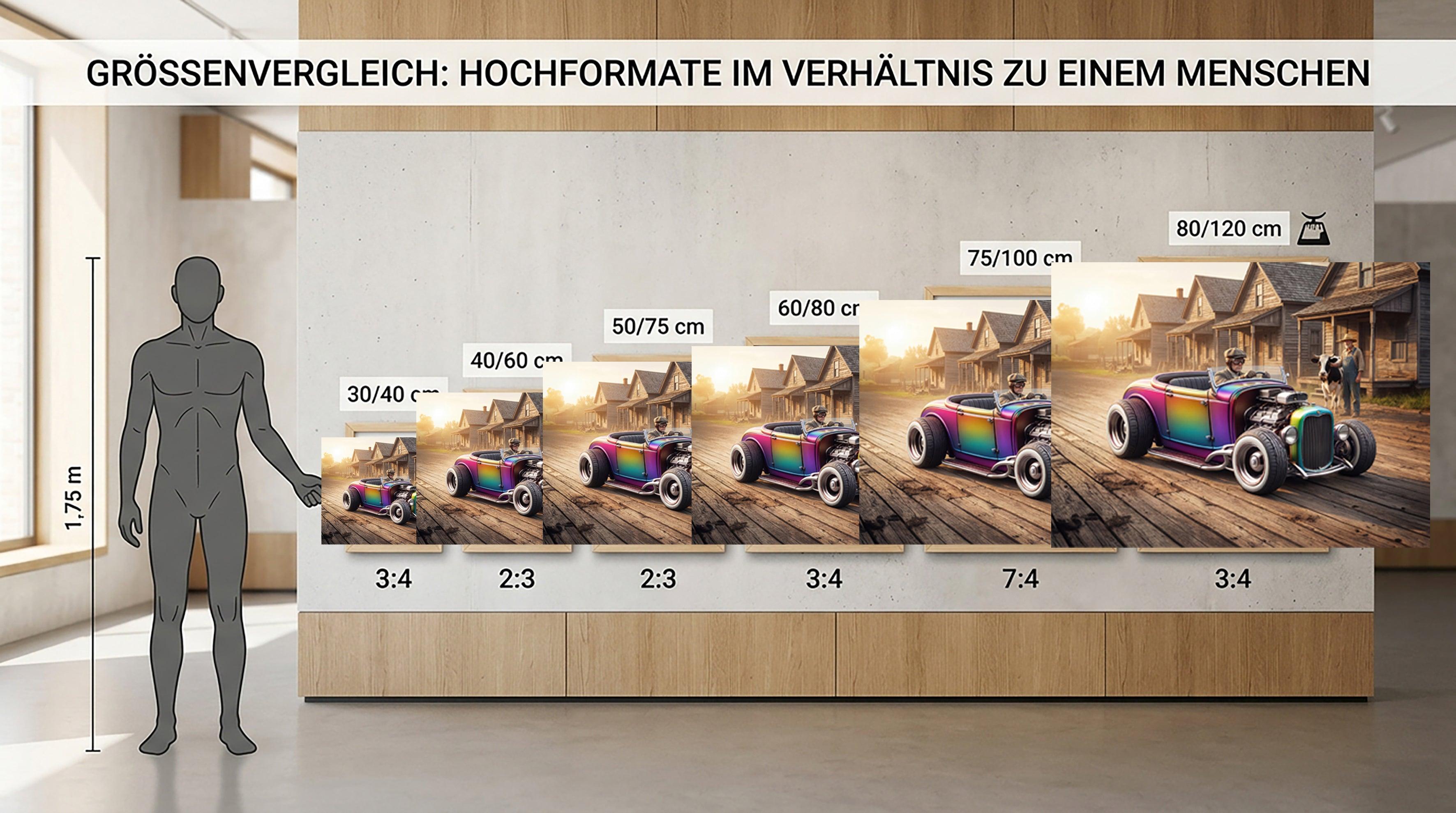 Wandbild Hot Rods 4 Kunstdruck auf Leinwand
