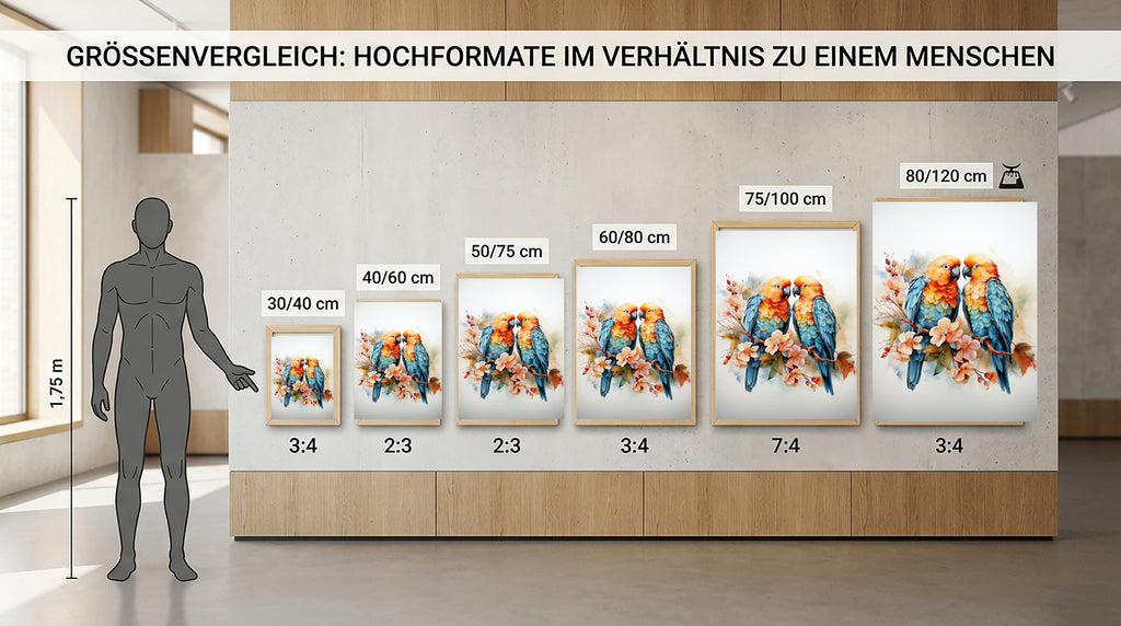Wandbild Papagei 6 Kunstdruck auf Leinwand direkt zum Aufhängen