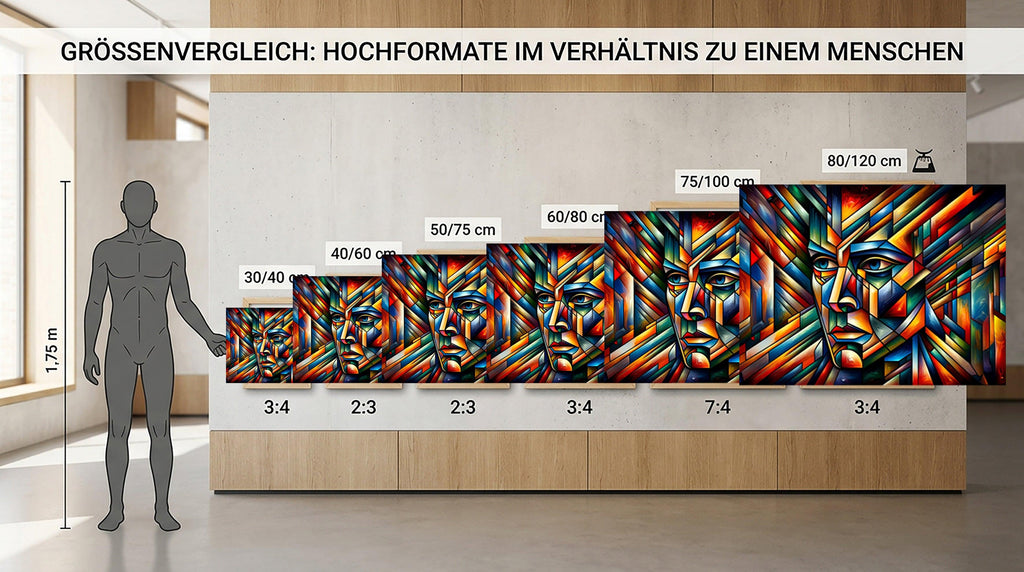 Wandbild Kubistisches Männerportrait Picasso Style Kunstdruck auf Leinwand