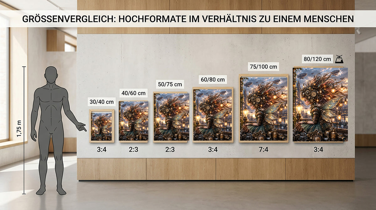 Steampunk Uhrmacherfee – Magisches Wandbild fürs Mädchenzimmer