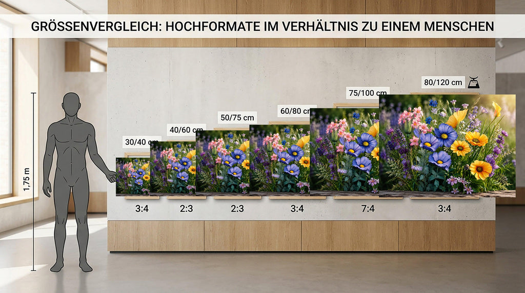 Wandbild Blumenwiese Nr. 1 Kunstdruck auf Leinwand