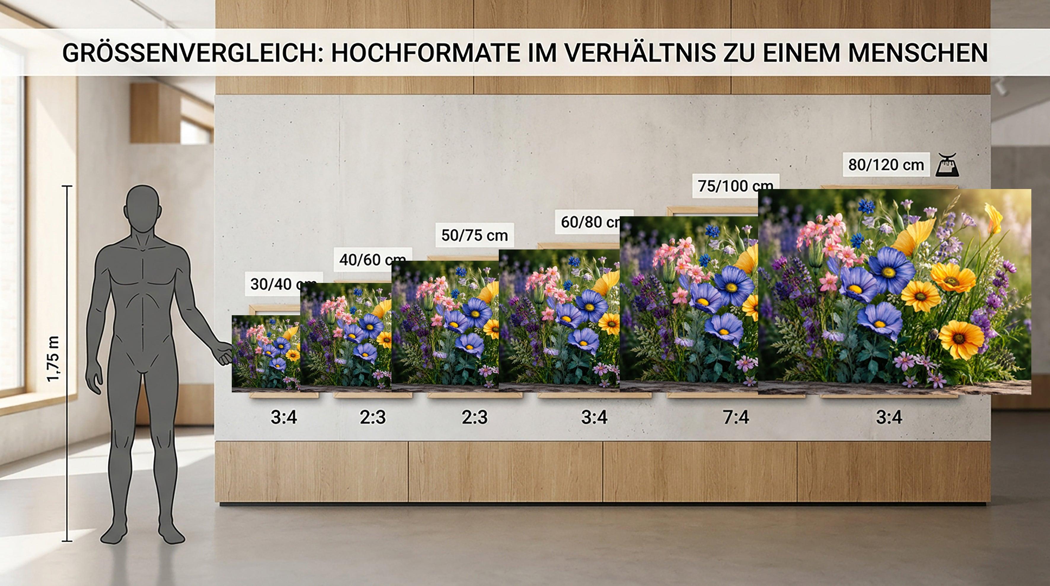 Wandbild Blumenwiese Nr. 1 Kunstdruck auf Leinwand