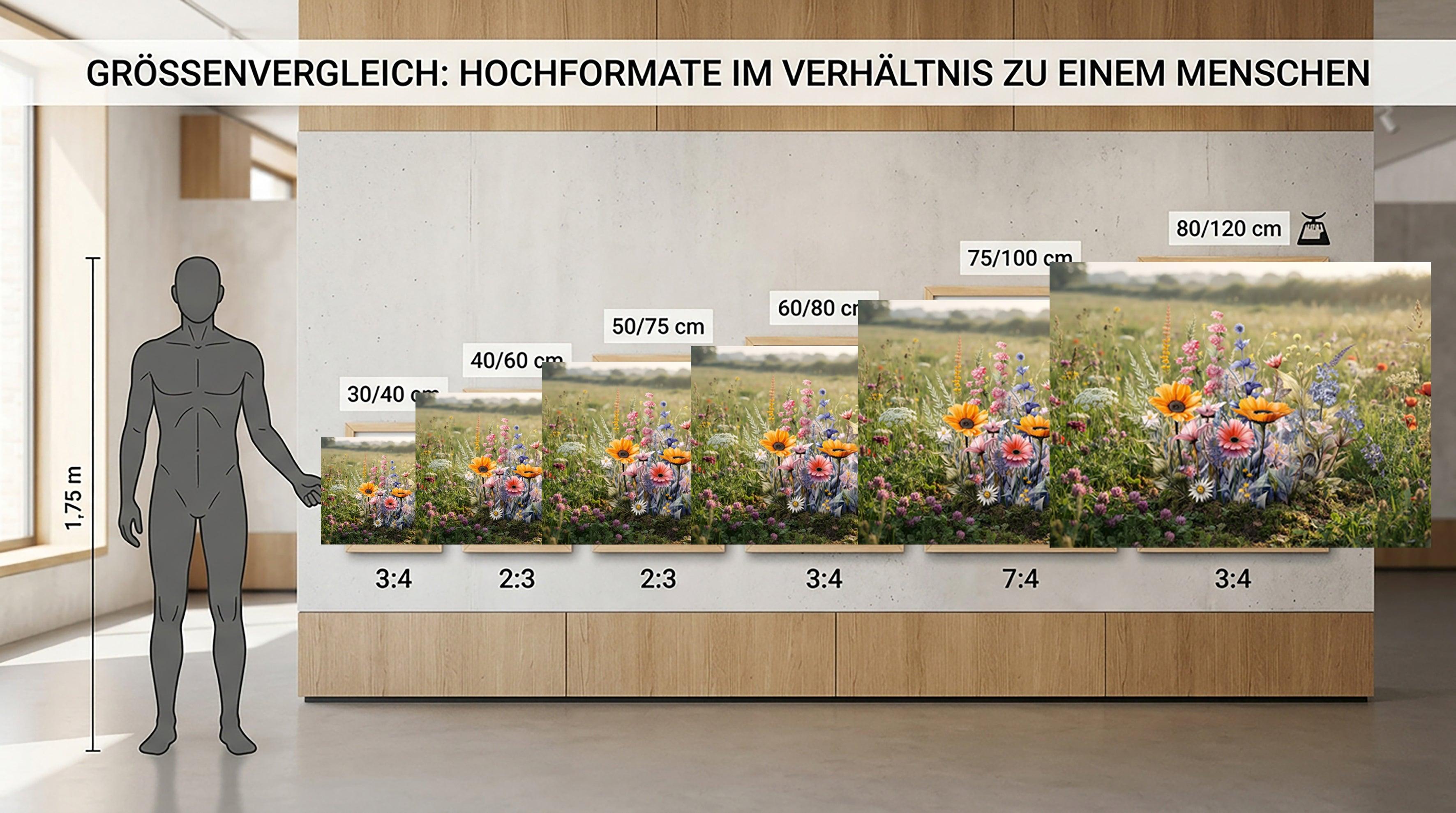 Wandbild Blumenwiese Nr. 6 Kunstdruck auf Leinwand