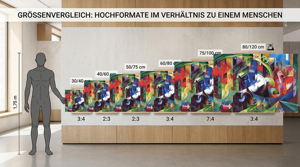 Wandbild Franz Marc Rinder Nr. 6 Kunstdruck auf Leinwand