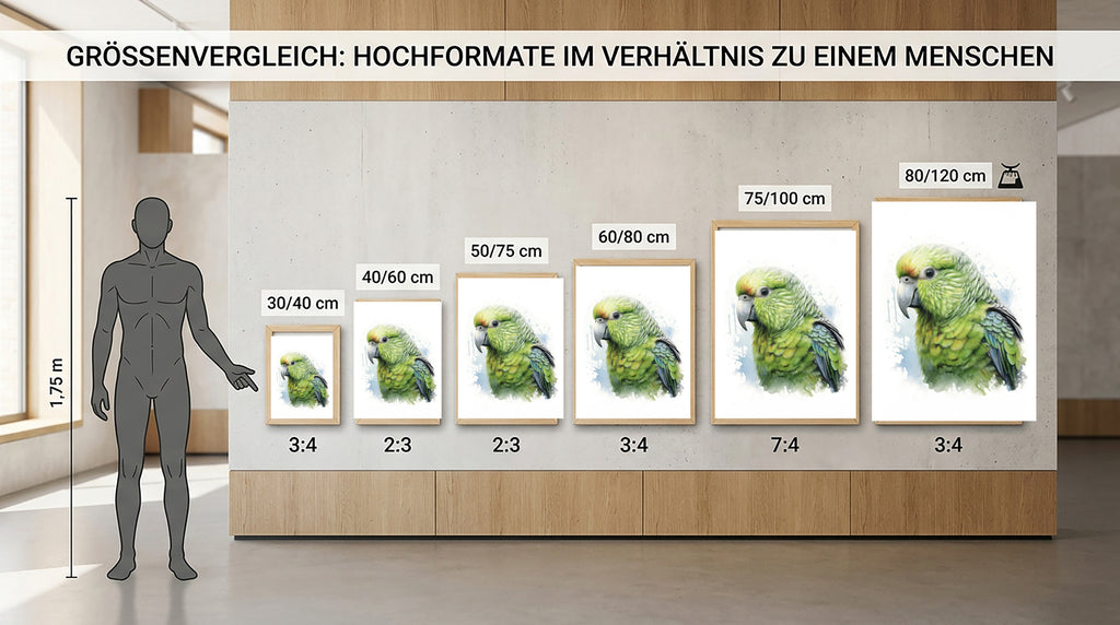 Wandbild Papagei Kakapo 8 Kunstdruck auf Leinwand direkt zum Aufhängen