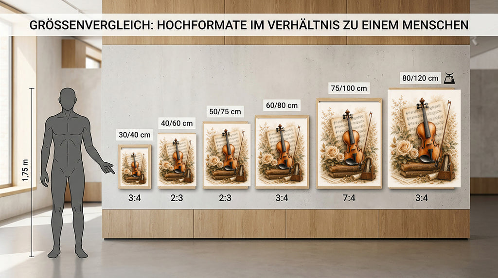 Wandbild Romantische Violine 13 Kunstdruck auf Leinwand