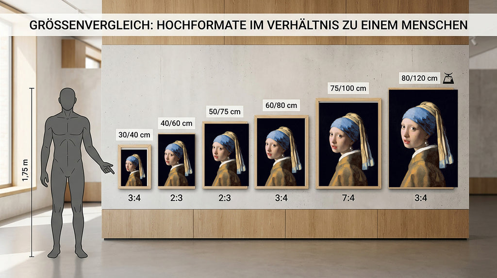 Wandbild Mädchen mit dem Perlenohrring Vermeer Kunstdruck auf Leinwand
