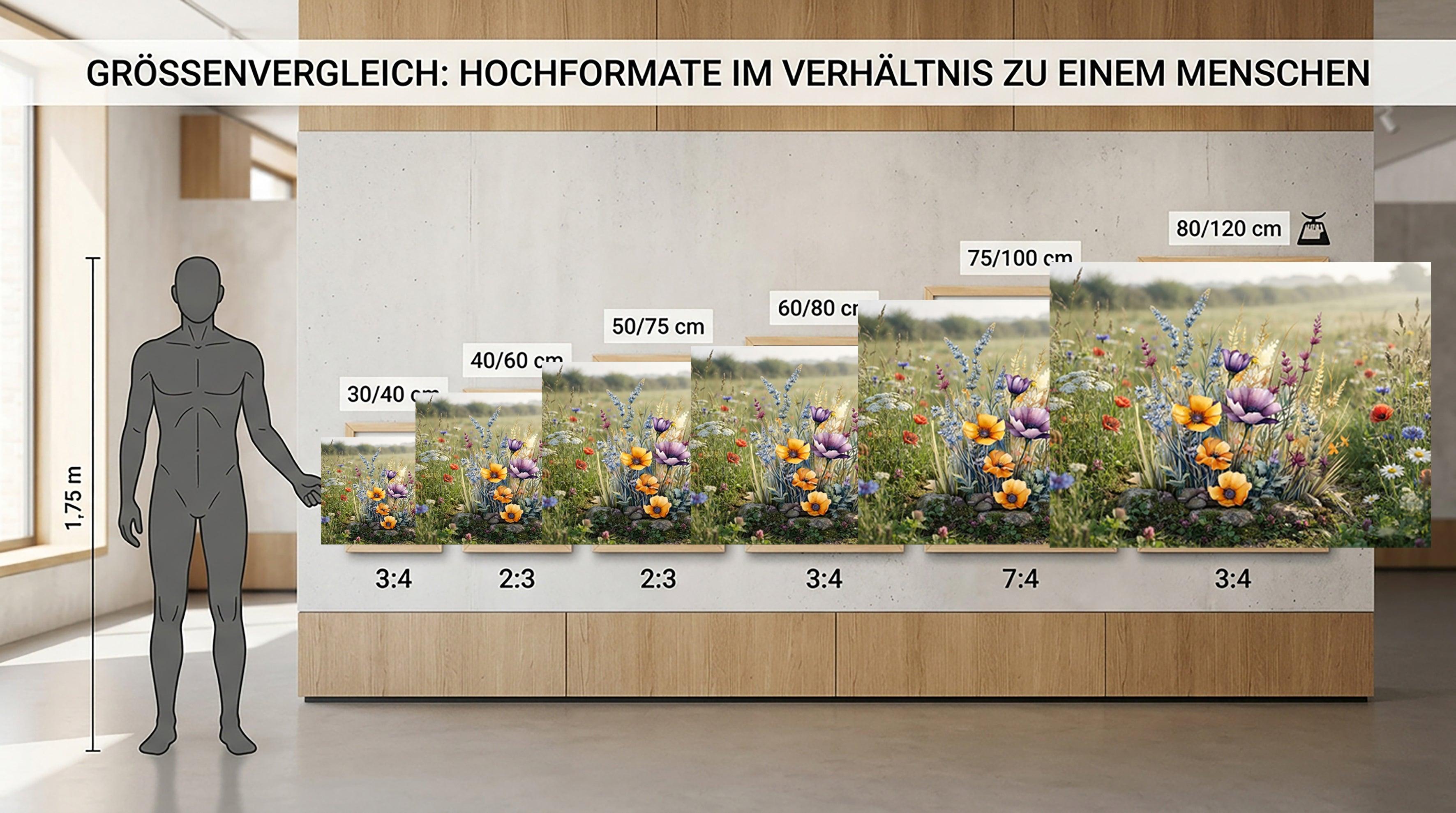 Wandbild Blumenwiese Nr. 4 Kunstdruck auf Leinwand