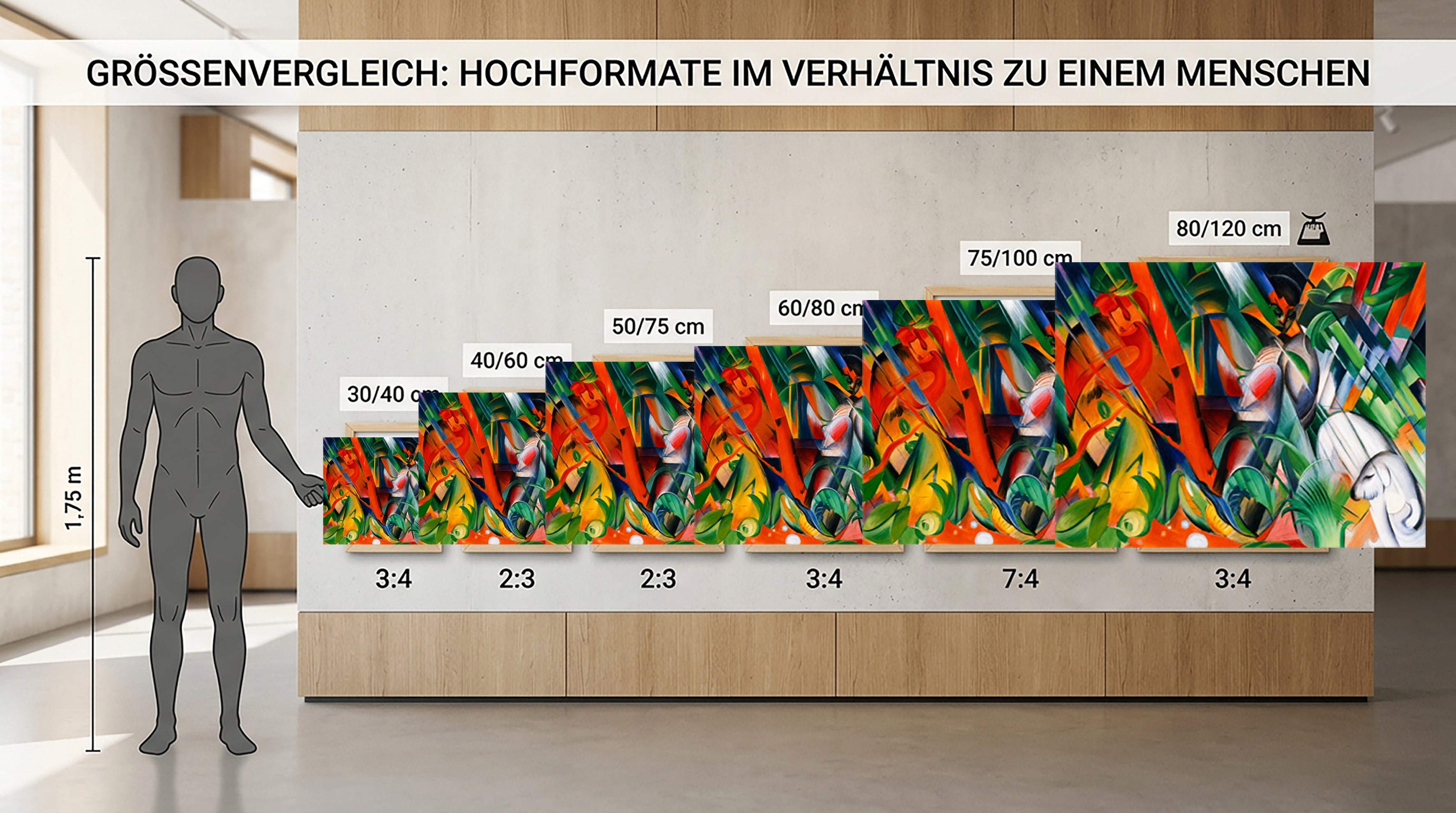Wandbild Franz Marc Im Regen Kunstdruck auf Leinwand
