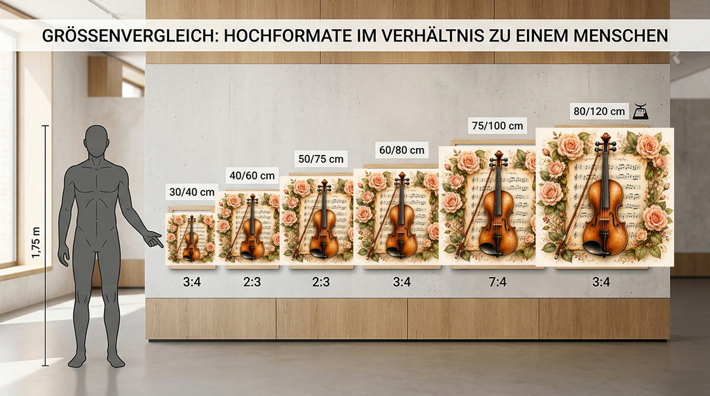 Wandbild Romantische Violine 9 Kunstdruck auf Leinwand