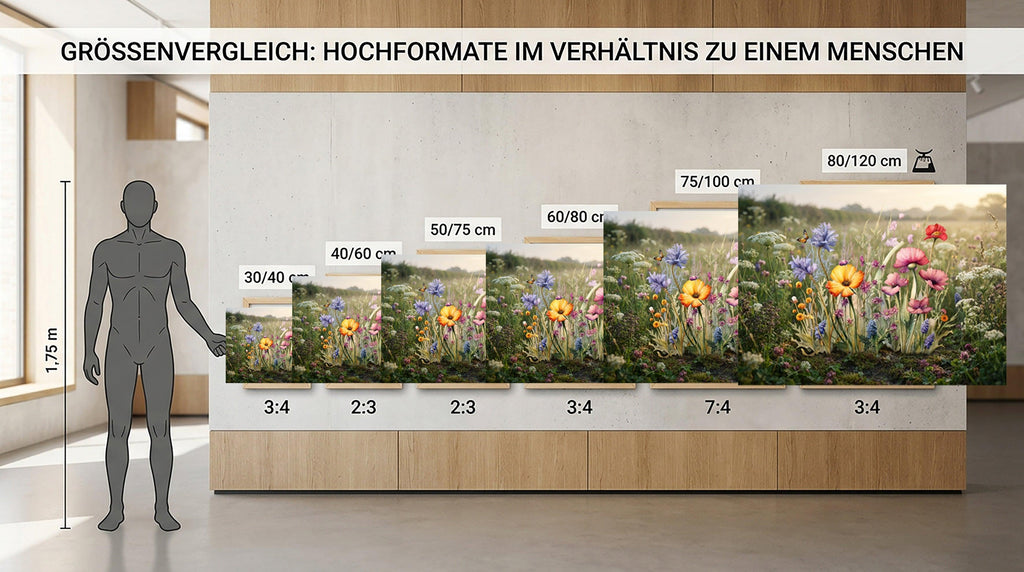 Wandbild Blumenwiese Nr. 5 Kunstdruck auf Leinwand