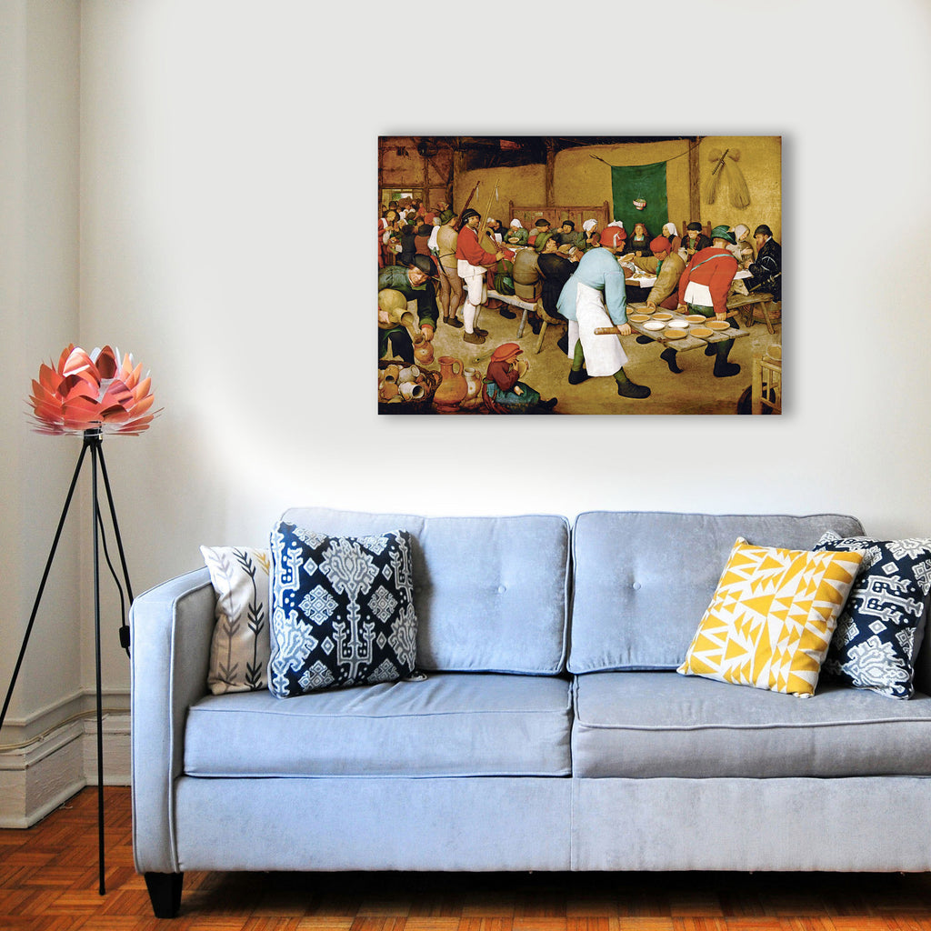 Wandbild Bauernhochzeit Bruegel Kunstdruck auf Leinwand