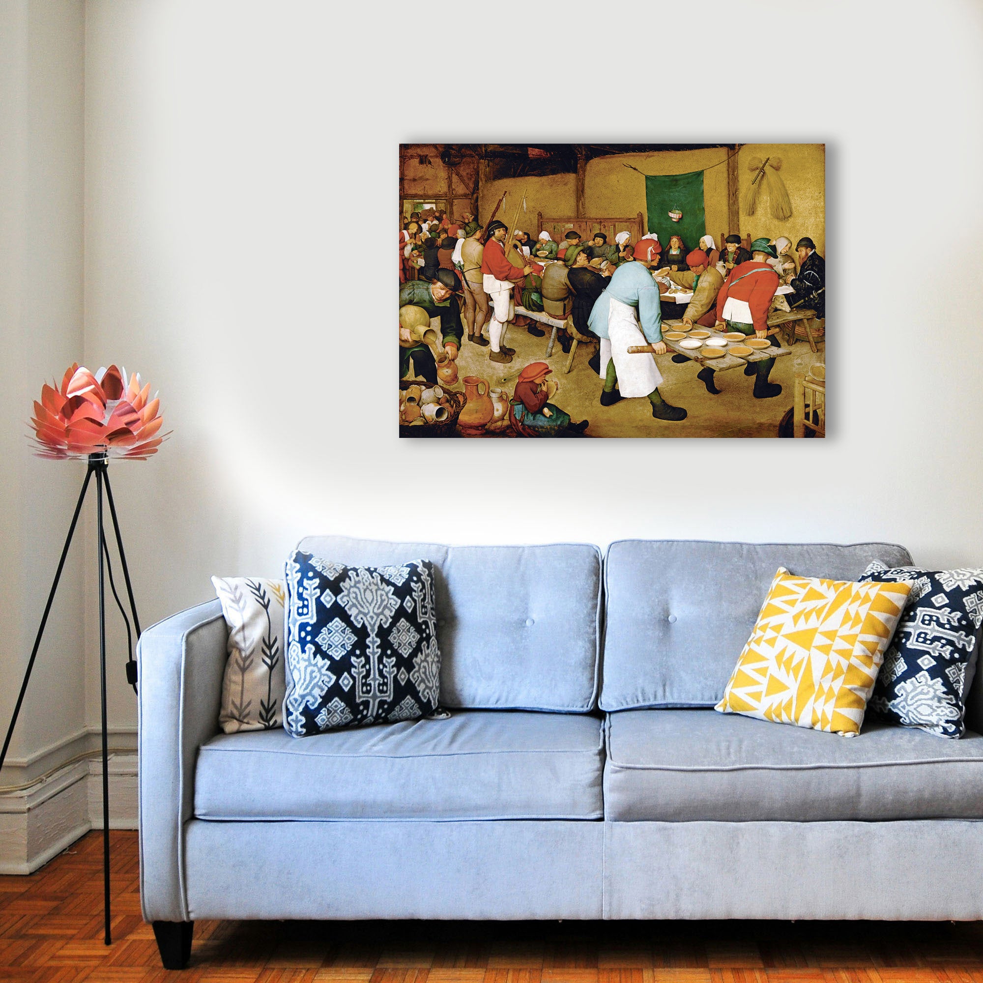 Wandbild Bauernhochzeit Bruegel Kunstdruck auf Leinwand