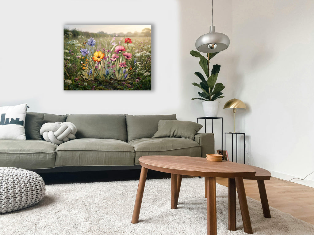 Wandbild Blumenwiese Nr. 5 Kunstdruck auf Leinwand