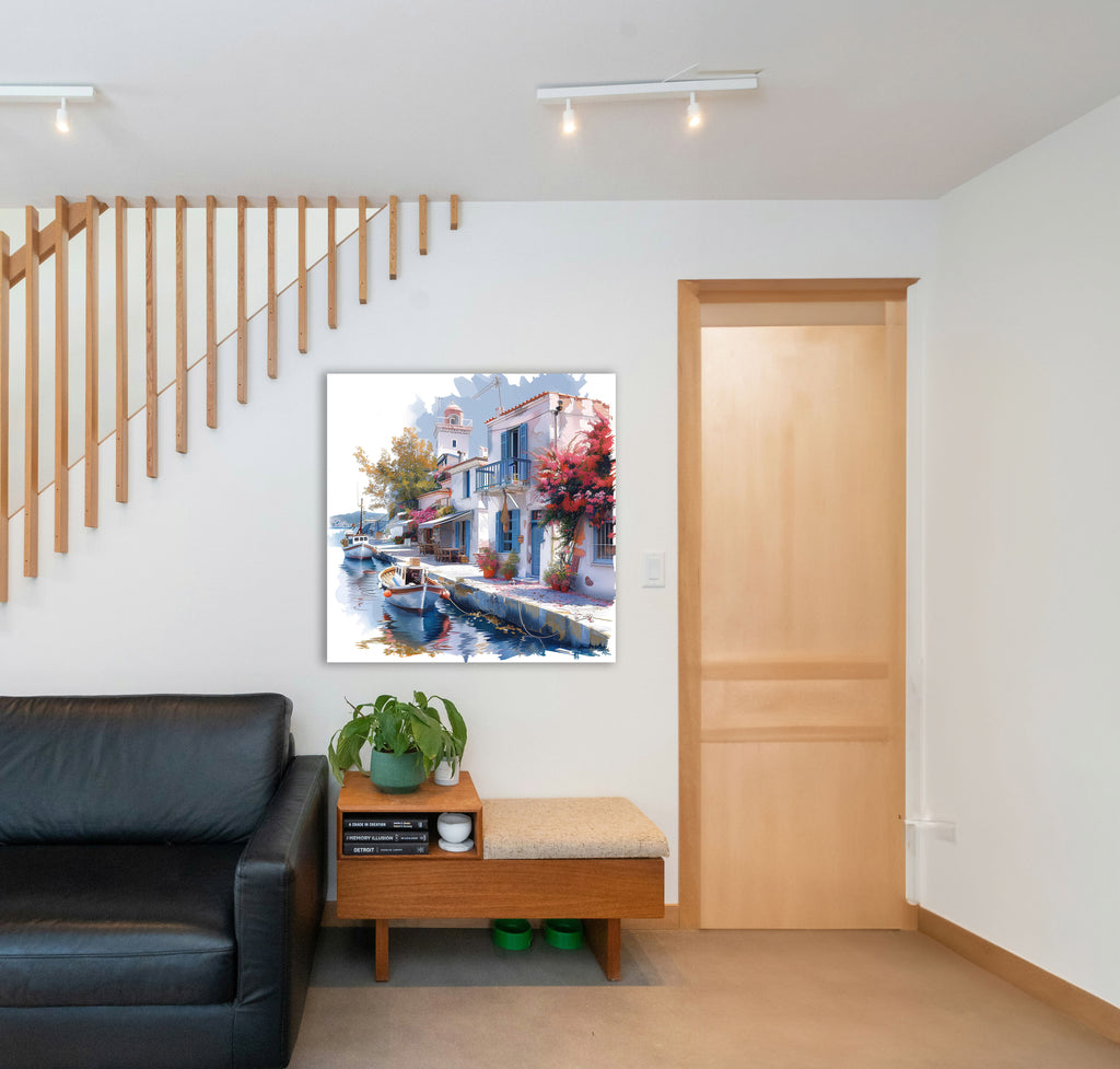 Mediterrane Küste 12 Landschaft Wandbild  Kunstdruck auf Leinwand