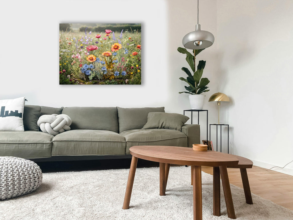 Wandbild Blumenwiese Nr. 2 Kunstdruck auf Leinwand