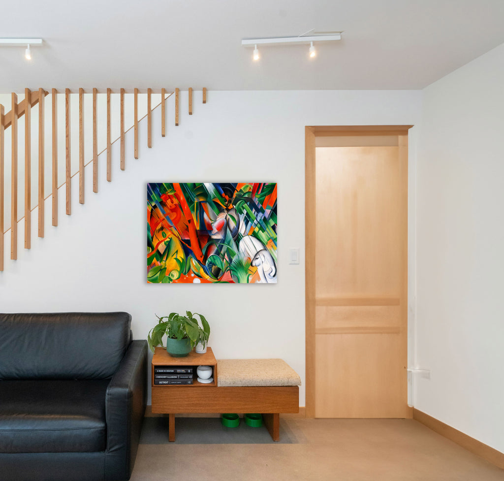 Wandbild Franz Marc Im Regen Kunstdruck auf Leinwand