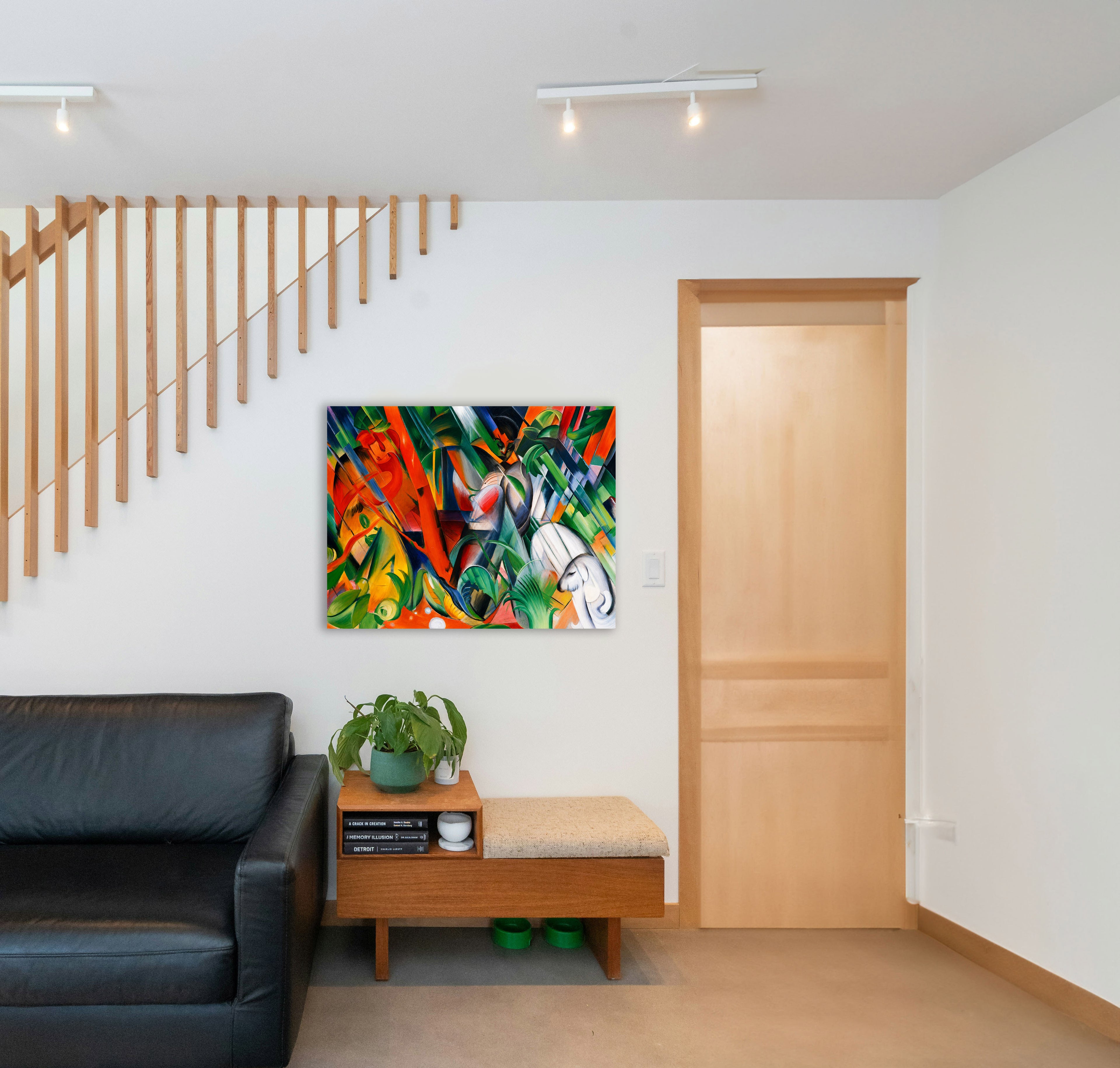 Wandbild Franz Marc Im Regen Kunstdruck auf Leinwand