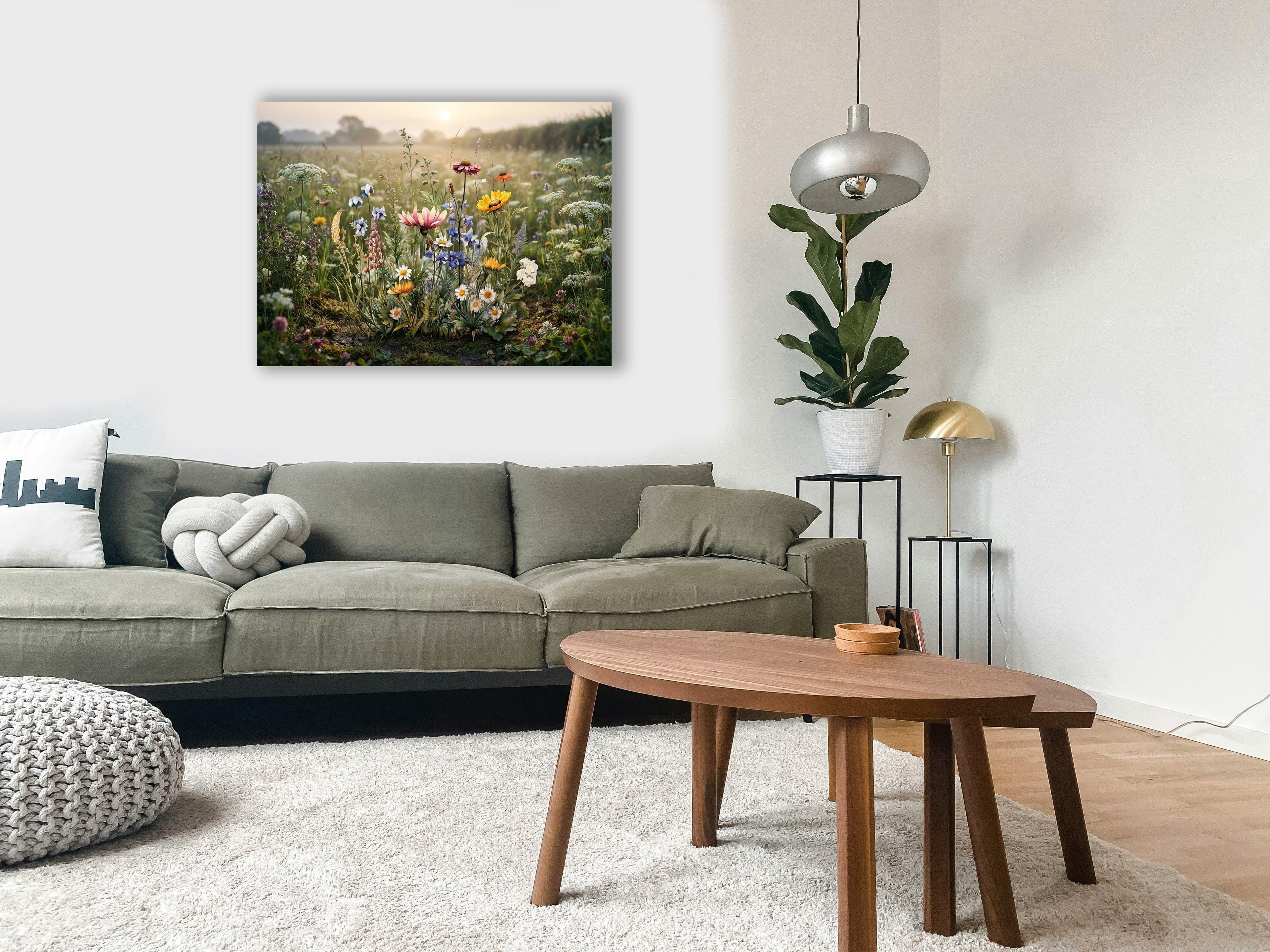 Wandbild Blumenwiese Nr. 11 Kunstdruck auf Leinwand