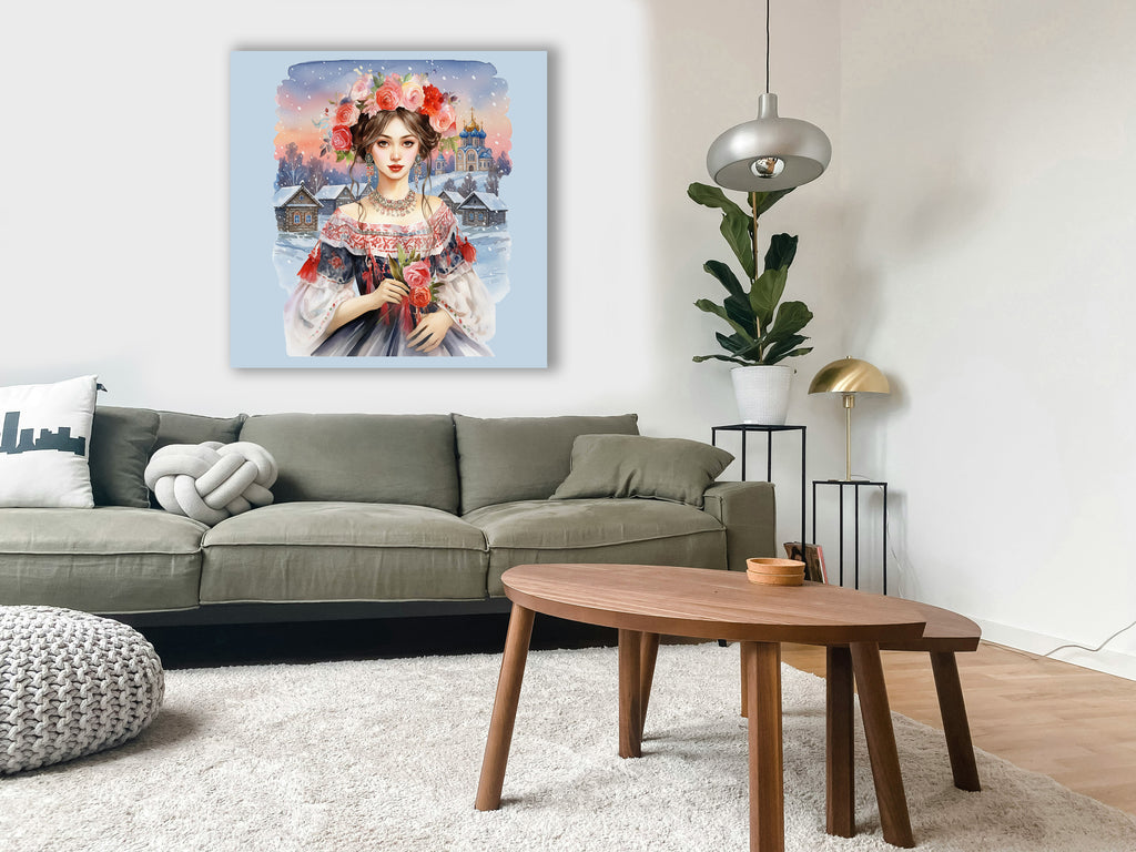 Wandbild Russische Dorfydille 5  Kunstdruck auf Leinwand