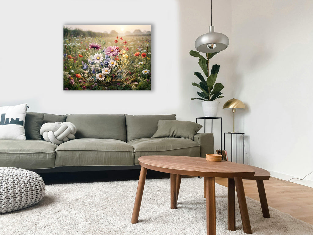 Wandbild Blumenwiese Nr. 10 Kunstdruck auf Leinwand