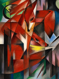 Franz Marc – Die Füchse, expressionistischer Kunstdruck auf Leinwand