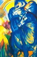 Franz Marc – Turm der blauen Pferde, expressionistischer Kunstdruck auf Leinwand