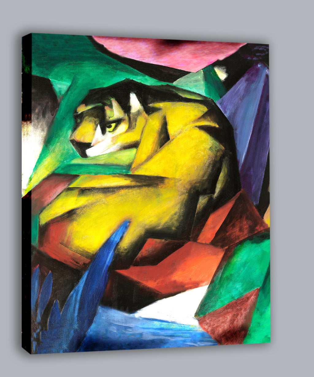 Wandbild Franz Marc Der Tiger Nr. 1 Kunstdruck auf Leinwand