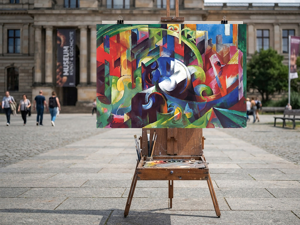 Wandbild Franz Marc Rinder Nr. 6 Kunstdruck auf Leinwand