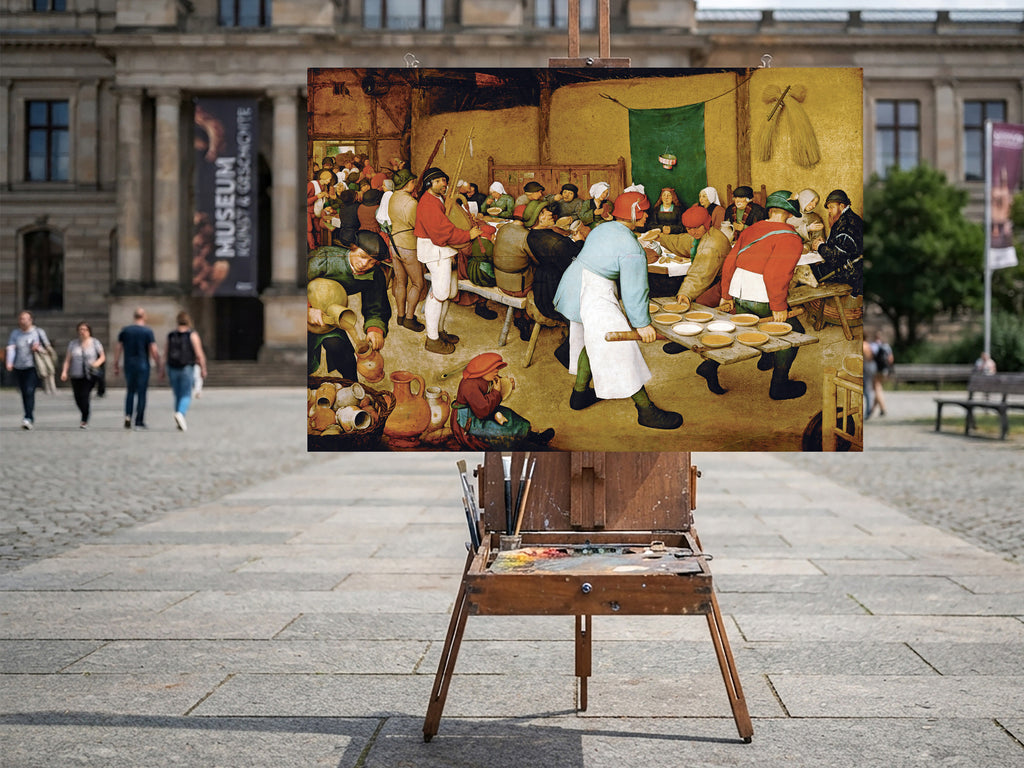 Wandbild Bauernhochzeit Bruegel Kunstdruck auf Leinwand