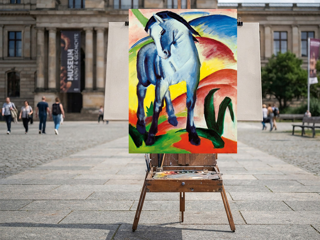 Wandbild Franz Marc Blaues Pferd Kunstdruck auf Leinwand
