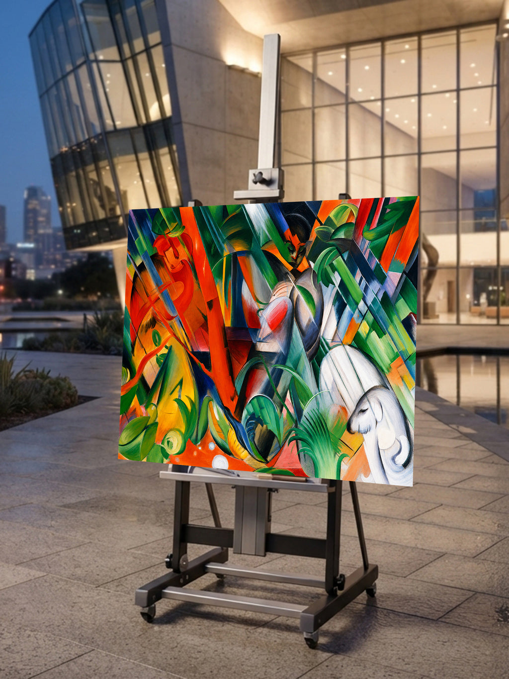 Wandbild Franz Marc Im Regen Kunstdruck auf Leinwand