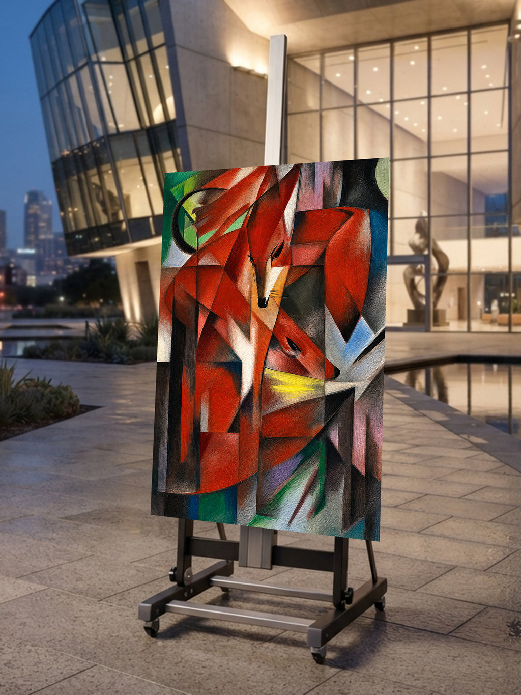 Wandbild Franz Marc Die Füchse Nr. 4 Kunstdruck auf Leinwand
