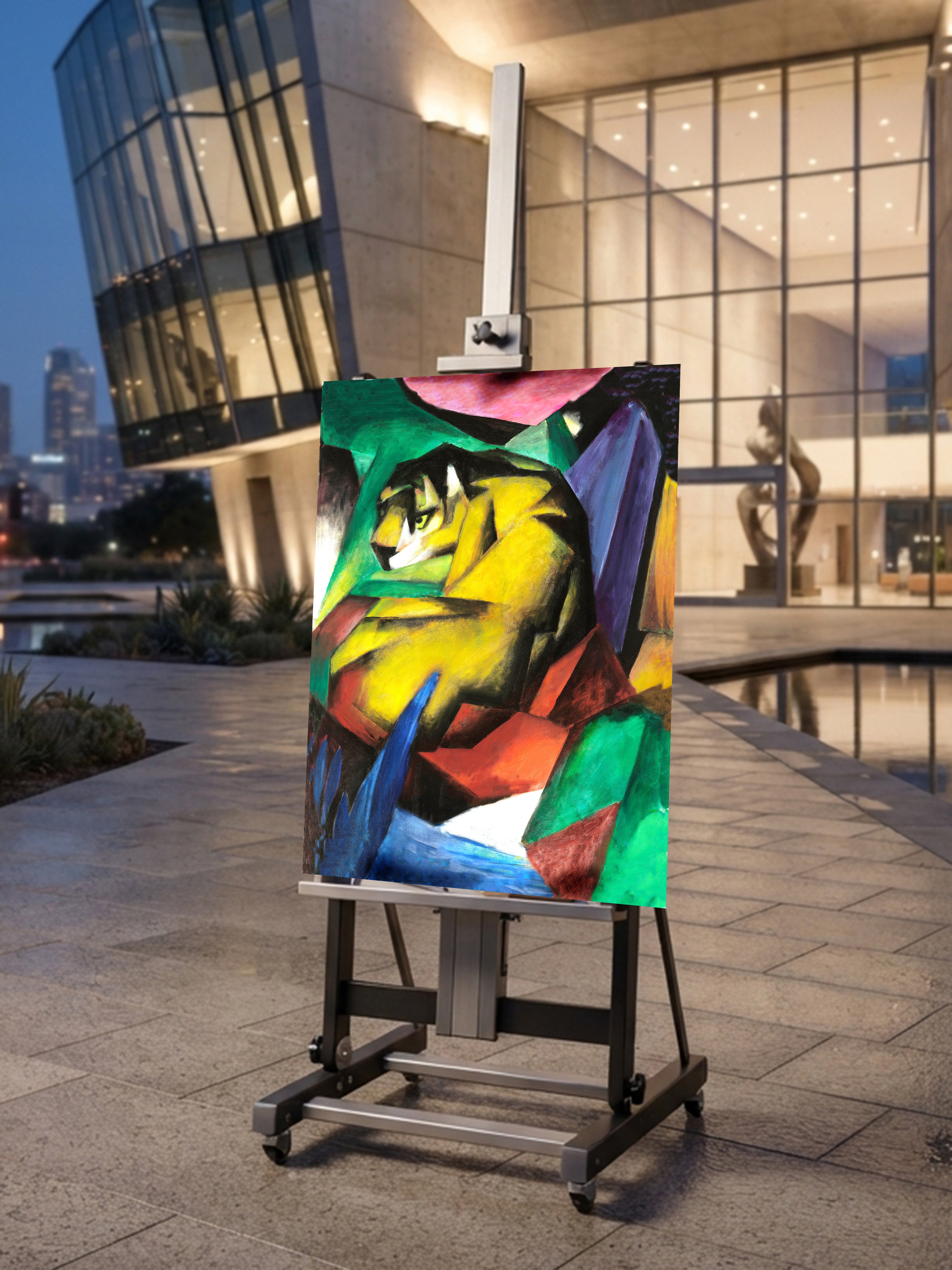 Wandbild Franz Marc Der Tiger Nr. 1 Kunstdruck auf Leinwand