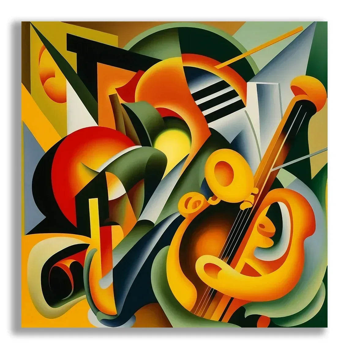 Wandbild Musik abstrakt Kunstdruck auf Leinwand | Wandbild Galerie