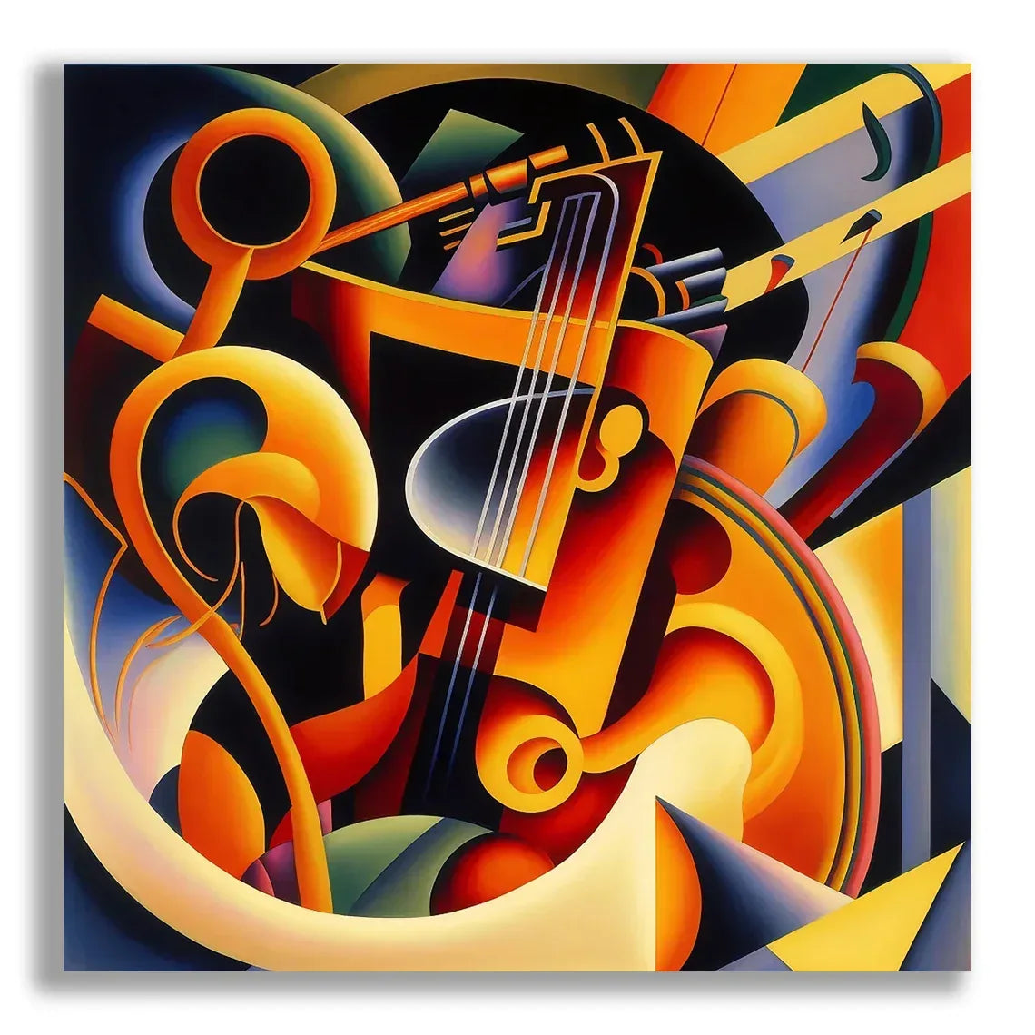Wandbild Musik abstrakt Kunstdruck auf Leinwand | Wandbild Galerie