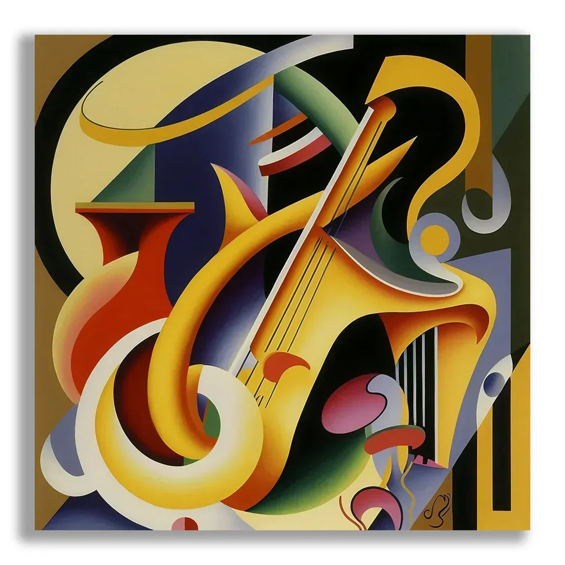 Wandbild Musik abstrakt Kunstdruck auf Leinwand | Wandbild Galerie