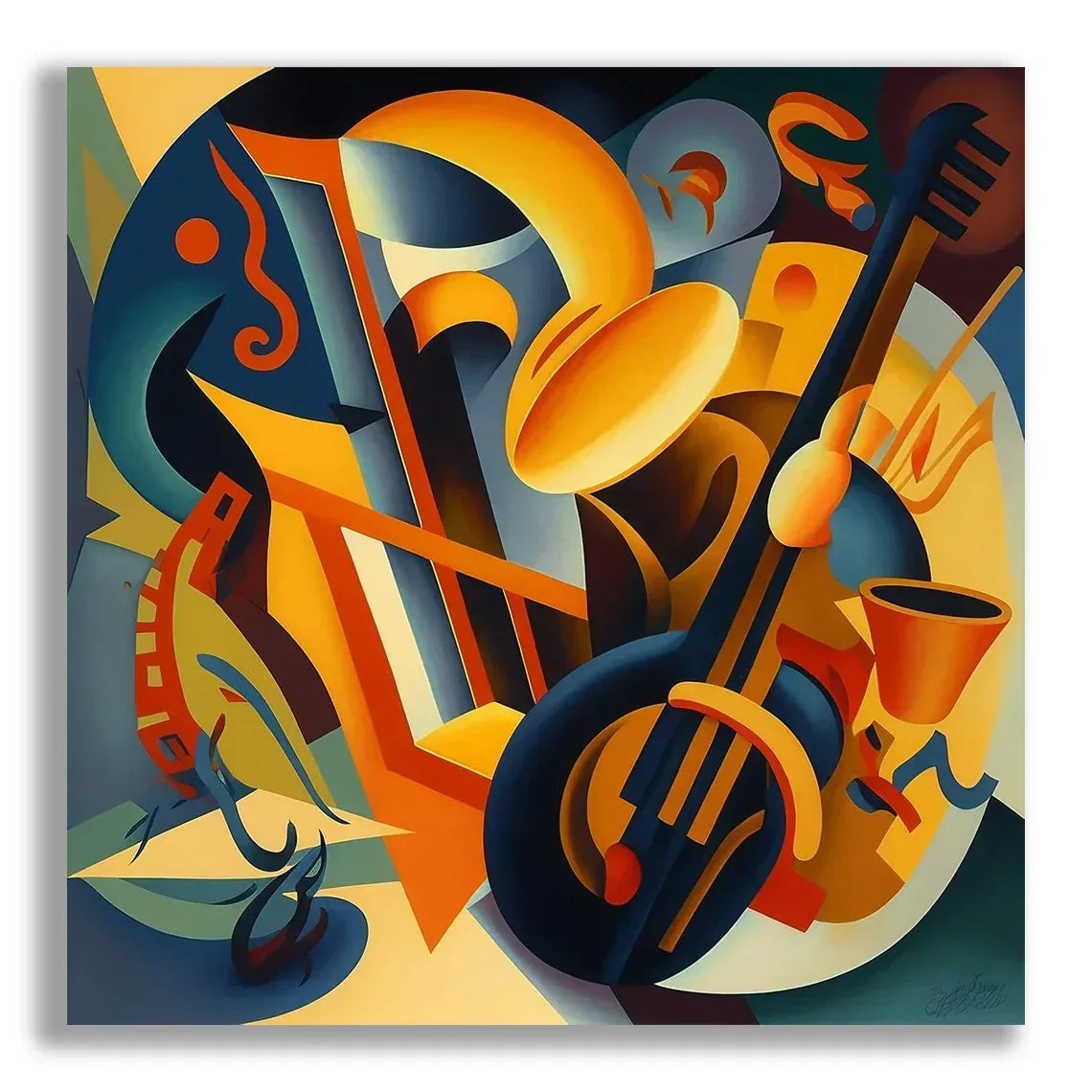 Wandbild Musik abstrakt Kunstdruck auf Leinwand | Wandbild Galerie