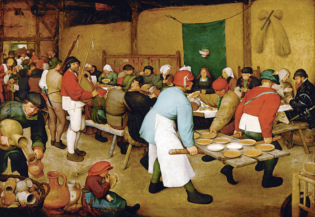 Wandbild Bauernhochzeit Bruegel Kunstdruck auf Leinwand