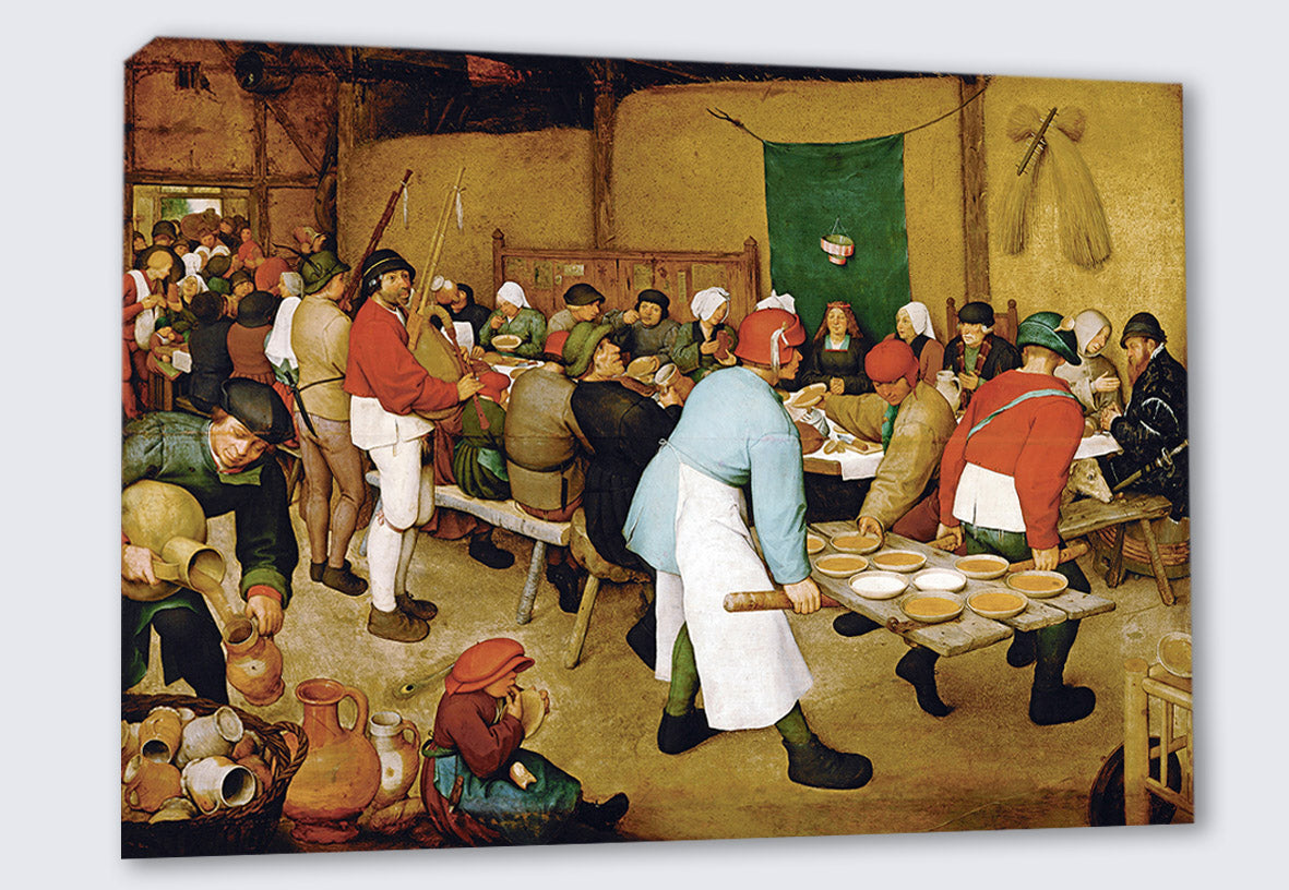 Wandbild Bauernhochzeit Bruegel Kunstdruck auf Leinwand