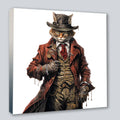 Wandbild Kater im Stil Steampunk 1 Kunstdruck auf Leinwand | Wandbild Galerie